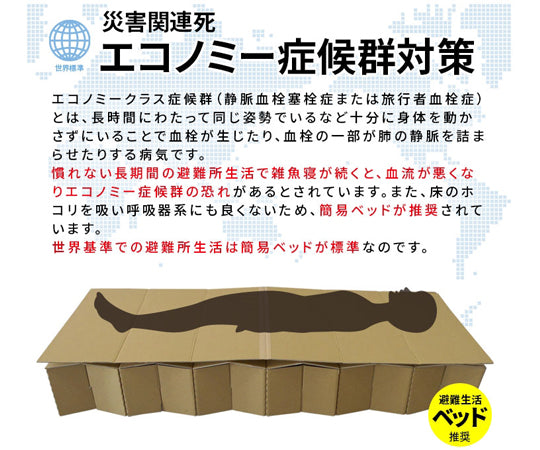 ダンボール製 ジャバラベッド（日本製）　BR-DA100 1個