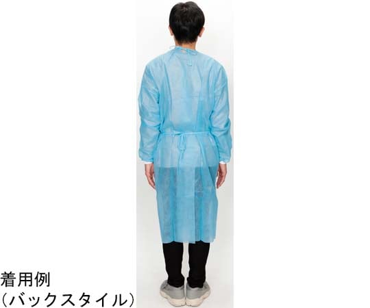 Isolation gown (non-waterproof, ribbed sleeves) individually wrapped, blue, 100 pieces, FV-IG-013BL, 1 case (100 pieces)
