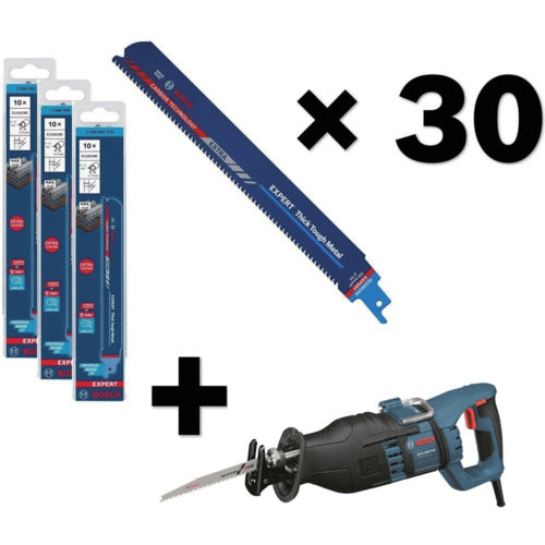 Bosch Carbide Saber Saw Ultra-Durable Blade 30 Pieces 100V Saber Saw Set S1155CHC30GSA1200PESET 1 S
