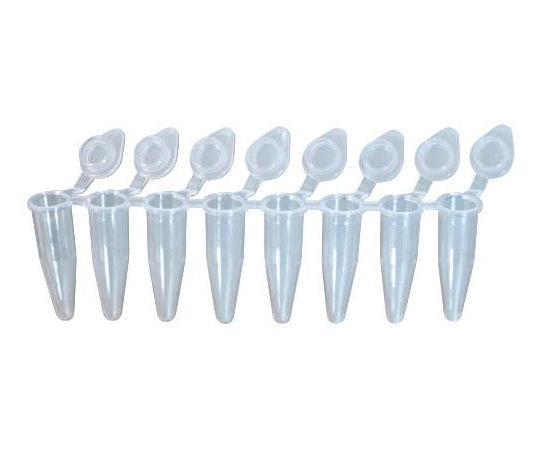 PCR 8連チューブ＆シングルフラットキャップ 0.2ml ナチュラル　960本入　MB-P08-A 1個(960本入)