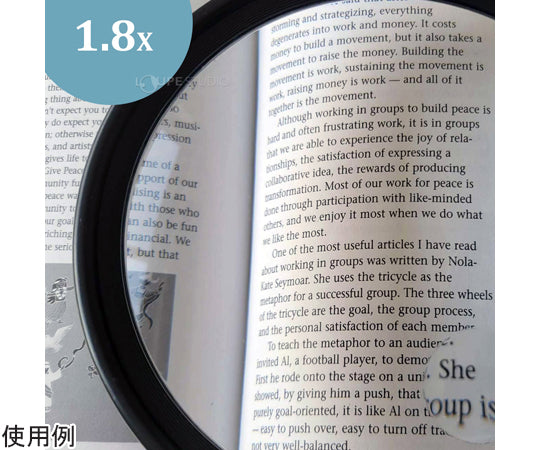 手持ちルーペ 大型LEDライト付き 1.8倍 小レンズ 6倍 130mm　W-130LH 1個