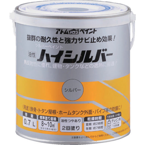 Atom Paint Oil-based High Silver 0.7L Silver 00001-01421 1 can