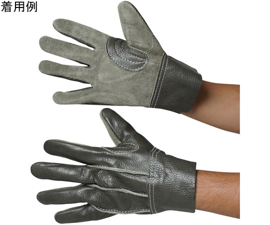 牛本革 作業手袋 背縫い ジャスピー　AG490 1双