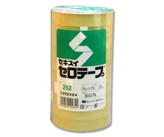 セキスイセロテープ 18mm×35m 10巻パック No.252　001600200 1パック(10巻入)