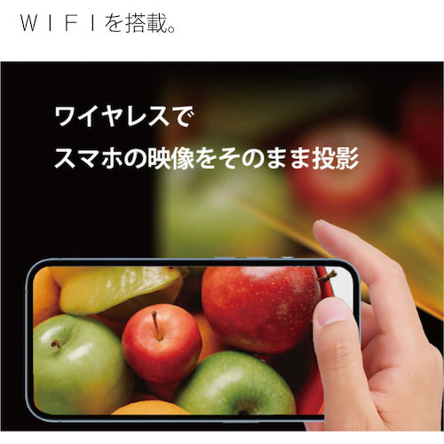 エアリア　ＬＥＤプロジェクターＵＳＢファイル読み出し対応型　MS-PJHD04 BK　1 台