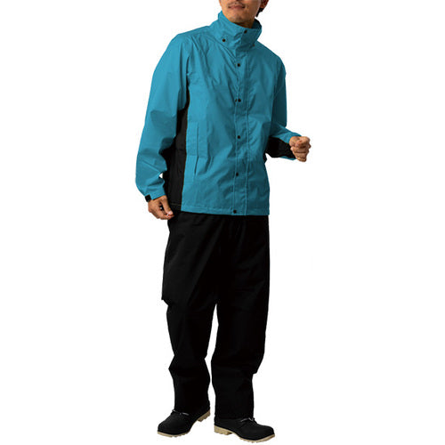 カジメイク　７５２１　レインスーツエボリューション　ターコイズ　Ｍ　7521-53-M　1 着