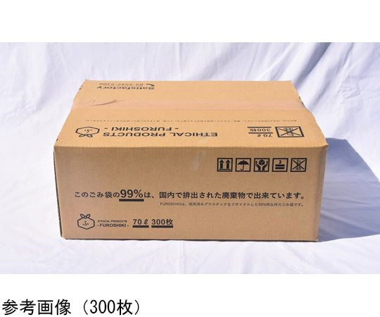 FUROSHIKI 99% recycled garbage bag, semi-transparent, 70L, 0.03mm, 300 pieces, 603, 1 box (300 pieces)