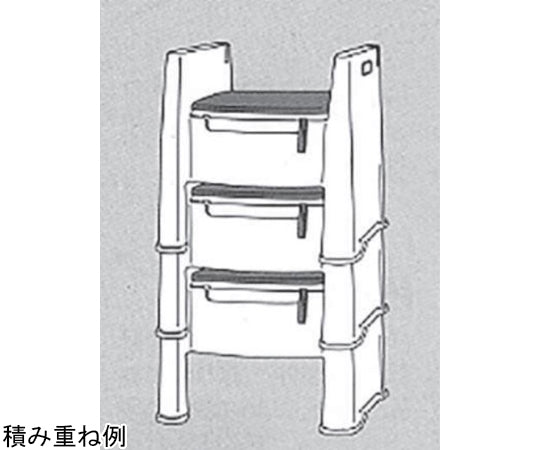 背付ポータブルトイレ楽立AD　533-155 1個