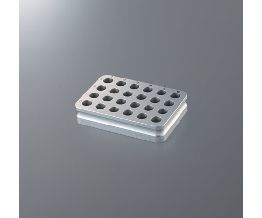 On-ice aluminum block for cryotubes, 24 holes, ABR-24CR, 1 piece