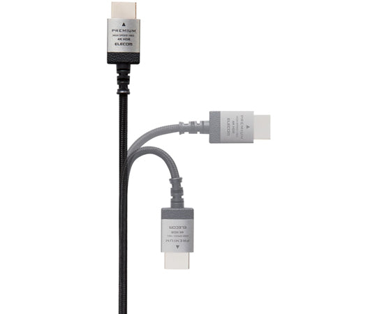 HDMI 케이블 Premium 슬림 타입 알루미늄 커넥터 나일론 메쉬 케이블 0.5m 블랙 DH-HDP14ES05SBK 1개