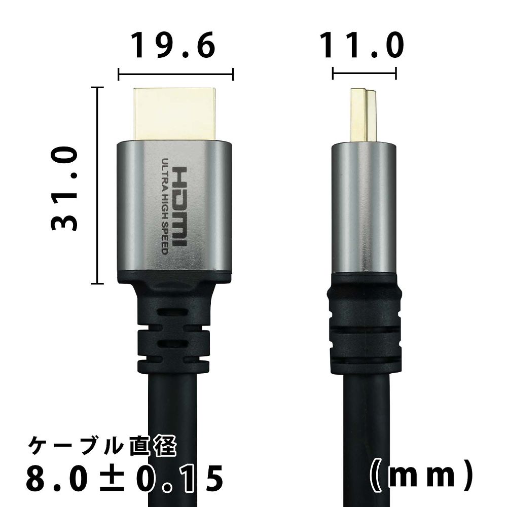 ハイスピードHDMIケーブル シルバー 10m　HDM100-651SV 1本