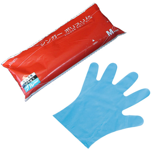 가수 폴리 슬림 장갑 (블루 가방 포함) M LPE0190SEBPM 1 봉지