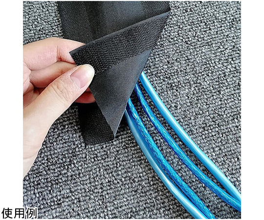 Hook and loop cable protector, black, 25m, J2495-BK, 1 roll