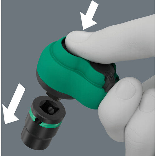 Wera 8100SB 13 Cyclops Comfort Ratchet Set Reverse Lever 9.5mm, Inch Size 005531 1 S