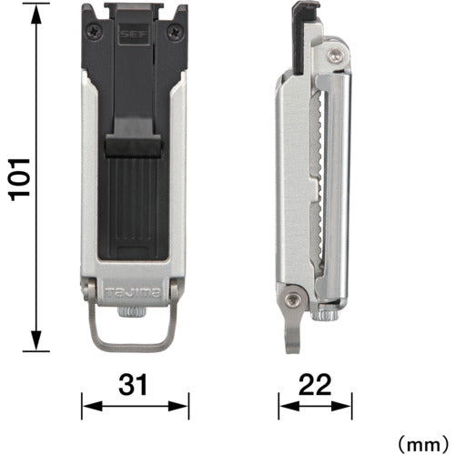 Tajima Safety Holder for Waist Belts, Metal, Slim, SF-MSHLD, 1 pc