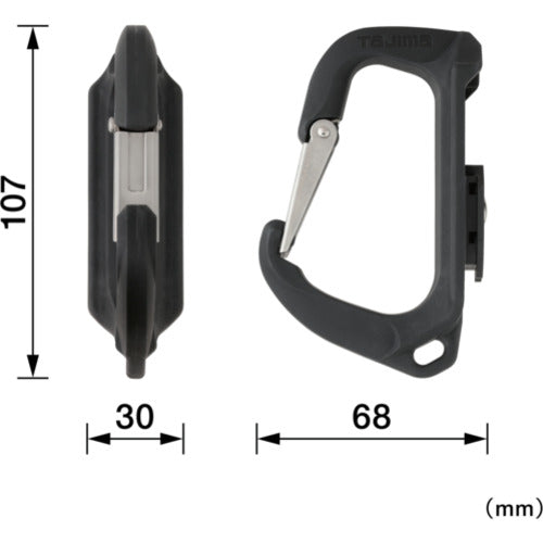 タジマ　セフ工具ホルダー樹脂　スリムカラビナ大　SFSKHR-CL　1 個