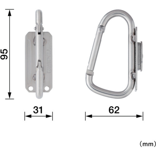 타지마 세프 공구 홀더 스텐 슬림 카라비나 소 SFSKHS-CS 1개