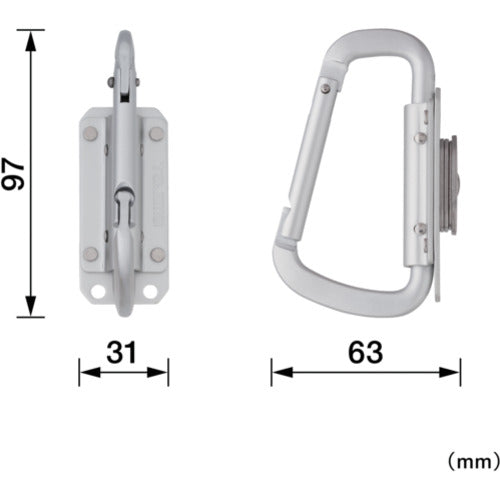 タジマ　セフ工具ホルダーアルミ　スリムカラビナ小　SFSKHA-CS　1 個