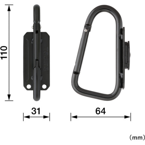 Tajima Safe Tool Holder Steel Slim Carabiner Large SFSKHI-CL 1 pc