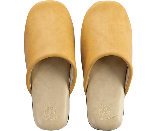 お手入れ簡単 拭ける 耐薬品スリッパ バイカラー Mサイズ（約22.5～24cm）イエロー　974616 1足