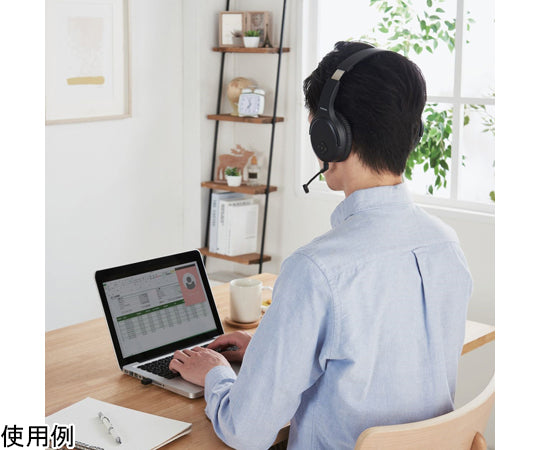 Wireless Headset 2.4GHz Wireless Over-the-Head with Microphone Arm USB-A Adapter Binaural Black HS-HPW01BK 1 Piece