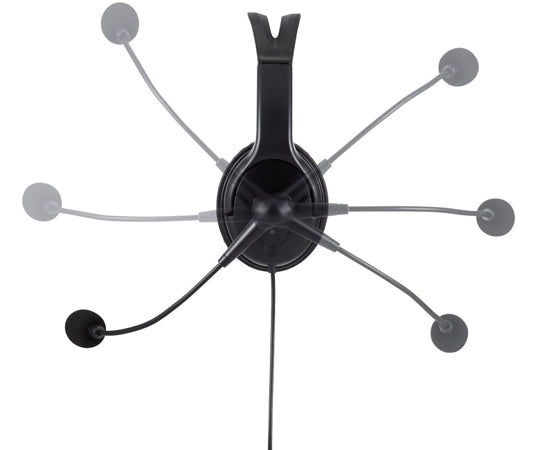 有線ヘッドセット 両耳オーバーヘッド 大型 USB-A 1.8m ブラック　HS-HP02SUBK 1個