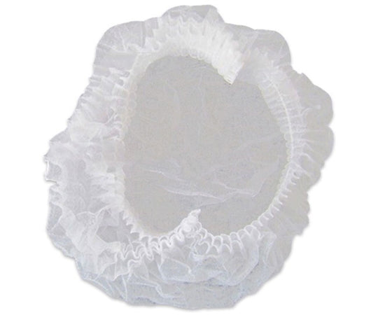 Disposable Gathered Cap, White, 100 Pieces, J2499-WH, 1 Bag (100 Pieces)