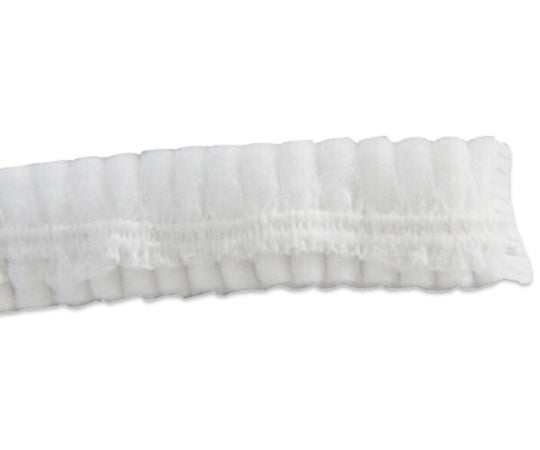 Disposable Gathered Cap, White, 100 Pieces, J2499-WH, 1 Bag (100 Pieces)