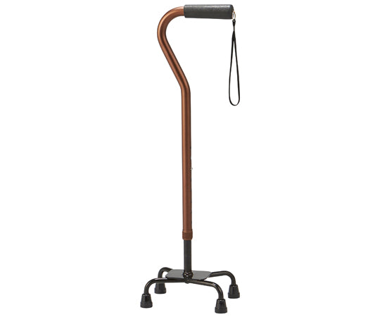 Aluminum 4-point support cane, brown, AQ-11BR, 1 piece