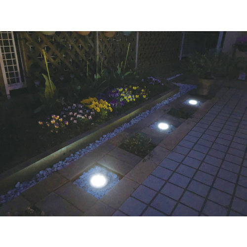 大進　埋め込み式ソーラーガーデンライト昼白色　DS-006R3　1 個