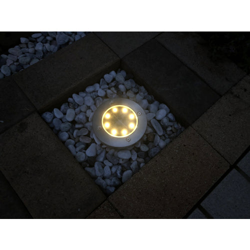 大進　埋め込み式ソーラーガーデンライト電球色　DS-007R3　1 個