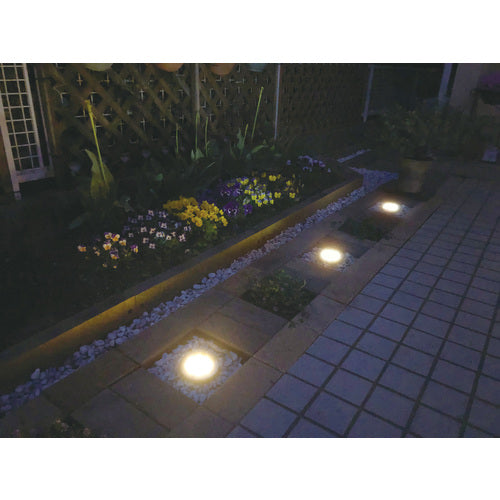 大進　埋め込み式ソーラーガーデンライト電球色　DS-007R3　1 個