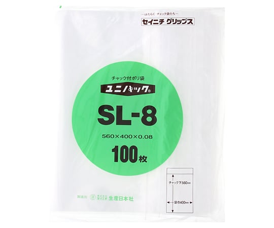 척 첨부 폴리 봉투 유니팩 후구 입 SL-8 100장입 006651523 1팩(100장입)