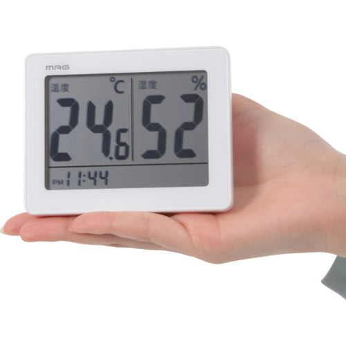 MAG 온습도계 디지털 스카이 시계 환경 기준 두어 겸용 스탠드 화이트 TH-109 WH-Z TH-109 WH-Z 1개