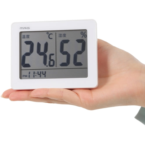 MAG 온습도계 디지털 스카이 시계 환경 기준 두어 겸용 스탠드 화이트 TH-109 WH-Z TH-109 WH-Z 1개