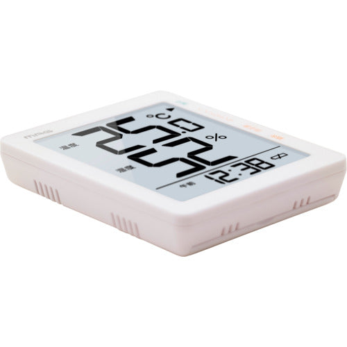 MAG Thermo-hygrometer Digital Clock Environmental indicator Stand for table or wall use White TH-105WH TH-105 WH 1 unit