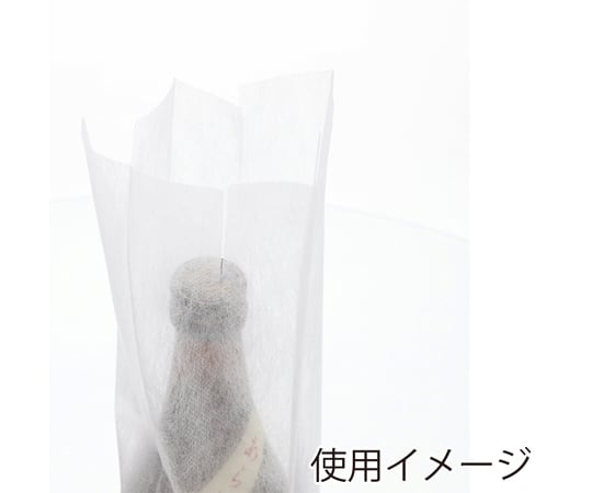 不織布酒瓶袋 4合瓶用 白 100枚入　004506600 1束(100枚入)