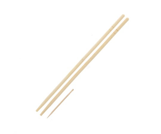 Heiko bamboo round chopsticks, sealed in poly, 20cm, pack of 100, 004636336, 1 bag (pack of 100)