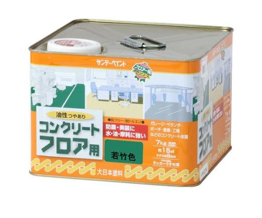 7kg 油性・コンクリート床塗料(若竹色)　EA942EH-37 1缶