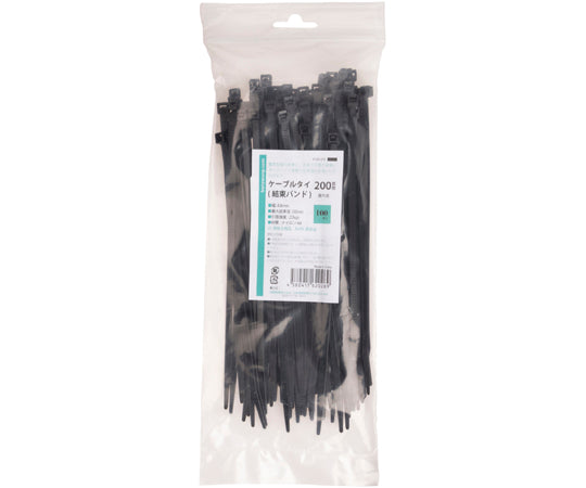 결속 밴드 케이블 타이 옥외용 검정 200×폭 4.8 mm 100개입 01281210 1팩(100개입)