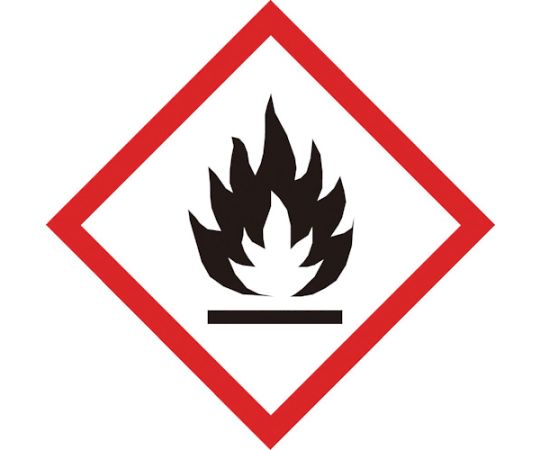 GHS 라벨 표지 불꽃 20×20mm 5장입 PET GHS20-F 1봉(5장입)