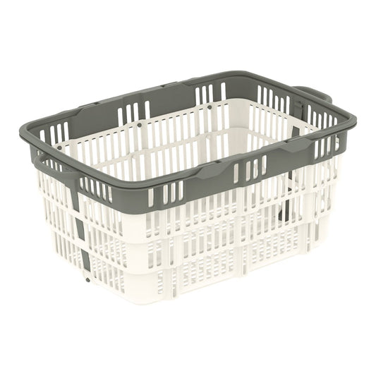 バスケット（折り畳み式） 570×361×237mm グレー/ホワイト　10306000GL803WHTSU 1個
