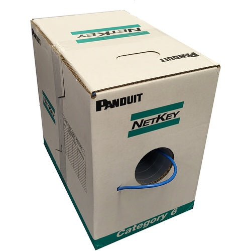 PANDUIT LAN Cable NetKeyTM Cat6 UTP Cable Blue NUV6C04BU-VE NUV6C04BU-VE 1 Roll