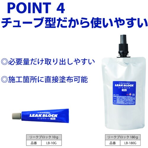 前田シェル　ＵＶ硬化型漏洩補修材　リークブロック　１８０ｇ　LB-180G　1 個