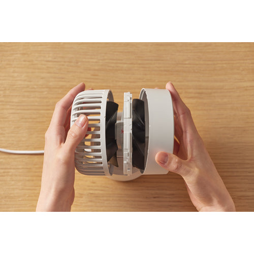 ＲＨＹＴＨＭ　卓上扇風機　静音　小型　ＵＳＢ給電式　自動首振り　強力　ＤＣモーター　２重反転ファン　デスクファン　お手入れ簡単　Ｓｉｌｋｙ　Ｗｉｎｄ　Ｍｉｎｉ　ライトグレー　9ZF038RH08　1 個