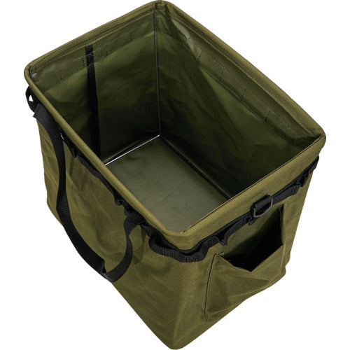 TRUSCO 원터치 버킷 올리브 드러브 색상 W350XD260XH340mm TOB350-OD-A 1개