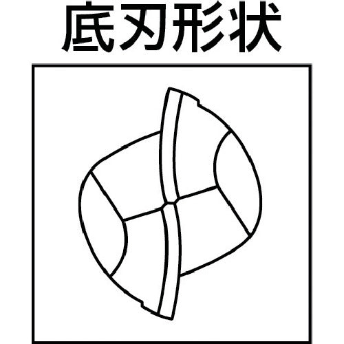 미쓰비시 2매 블레이드 에스플러스 롱넥 초경 볼 엔드밀 6mm MP2XLBR0300N500 1개