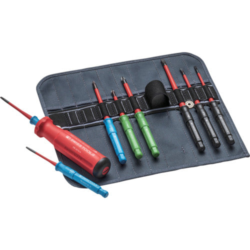 ＰＢスイスツールズ　差替式絶縁ドライバーセット　８本組　ロールバック入り　5218SU　1 組