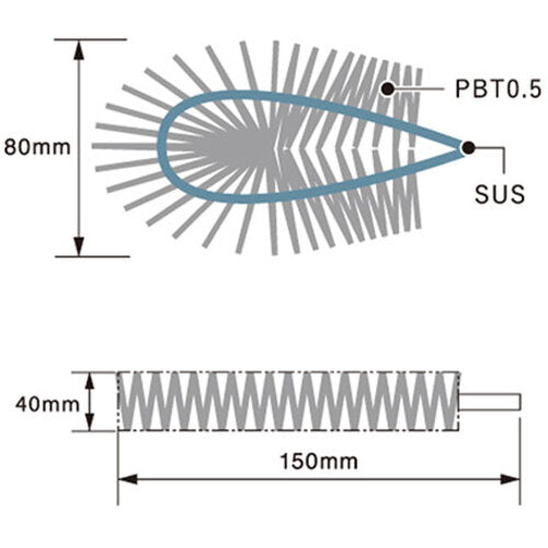 BURRTEC Sanitation Management Scrubber, Barcute Plus, M Hard, Blue, BCP-KYA-TA-MHB, 62826201, 1 pc