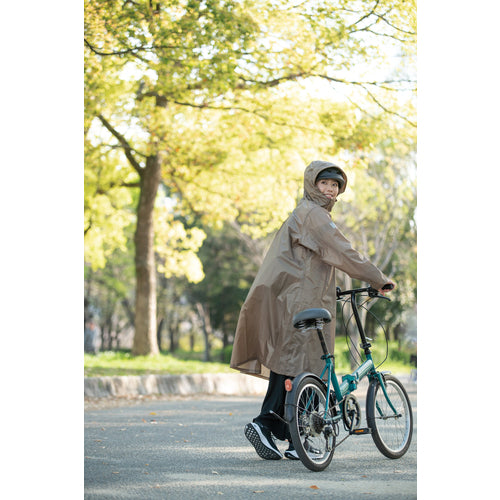 Makku Bag-in-Cycle Raincoat Beige FREE AS51500J 1 unit